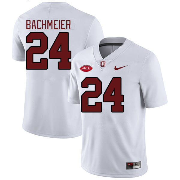 Men #24 Tiger Bachmeier Stanford Cardinal 2024 ACC Conference College Football Jerseys Stitched-Whit